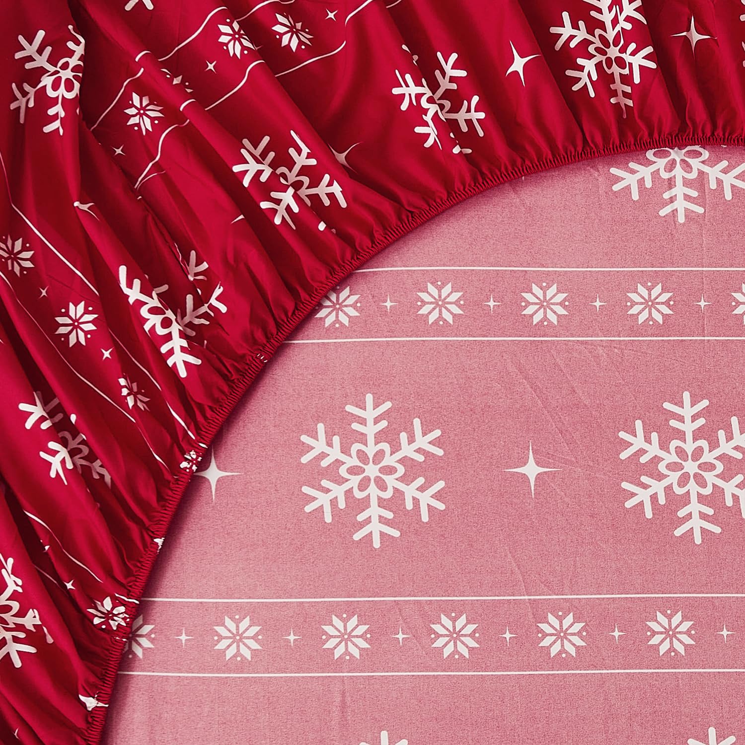 Vaulia sheets on mattress for scale showing deep pocket fit advantage