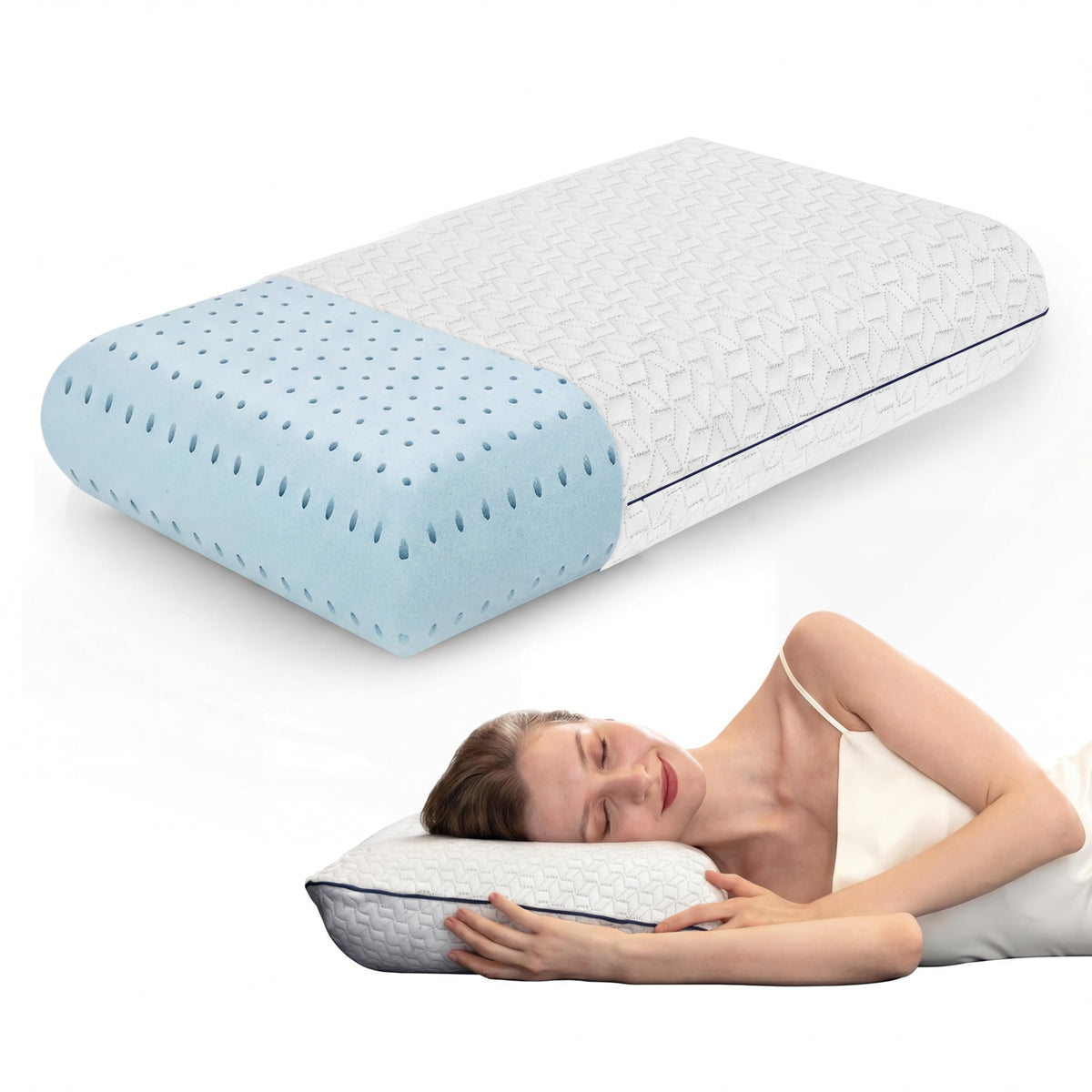 Vaverto front packaging showing standard pillow and clean presentation benefits comfort