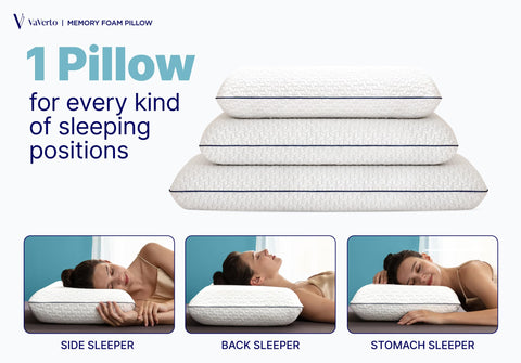 Vaverto size comparison showing standard pillow scale for accurate fit expectations