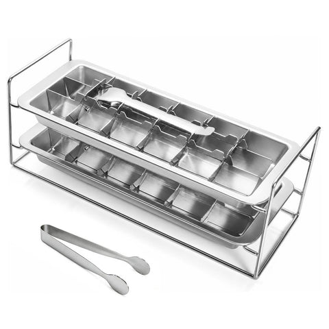 VBQFDPH front view showing stacked stainless steel trays and benefits of high capacity