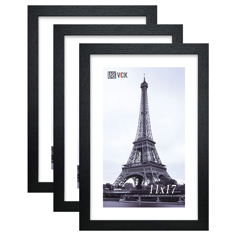 VCK frame front view showing clean black border and poster display benefit