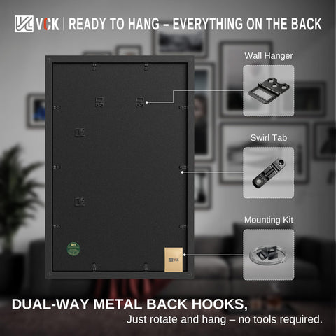 VCK wall collage with three frames showing cohesive display and visual impact