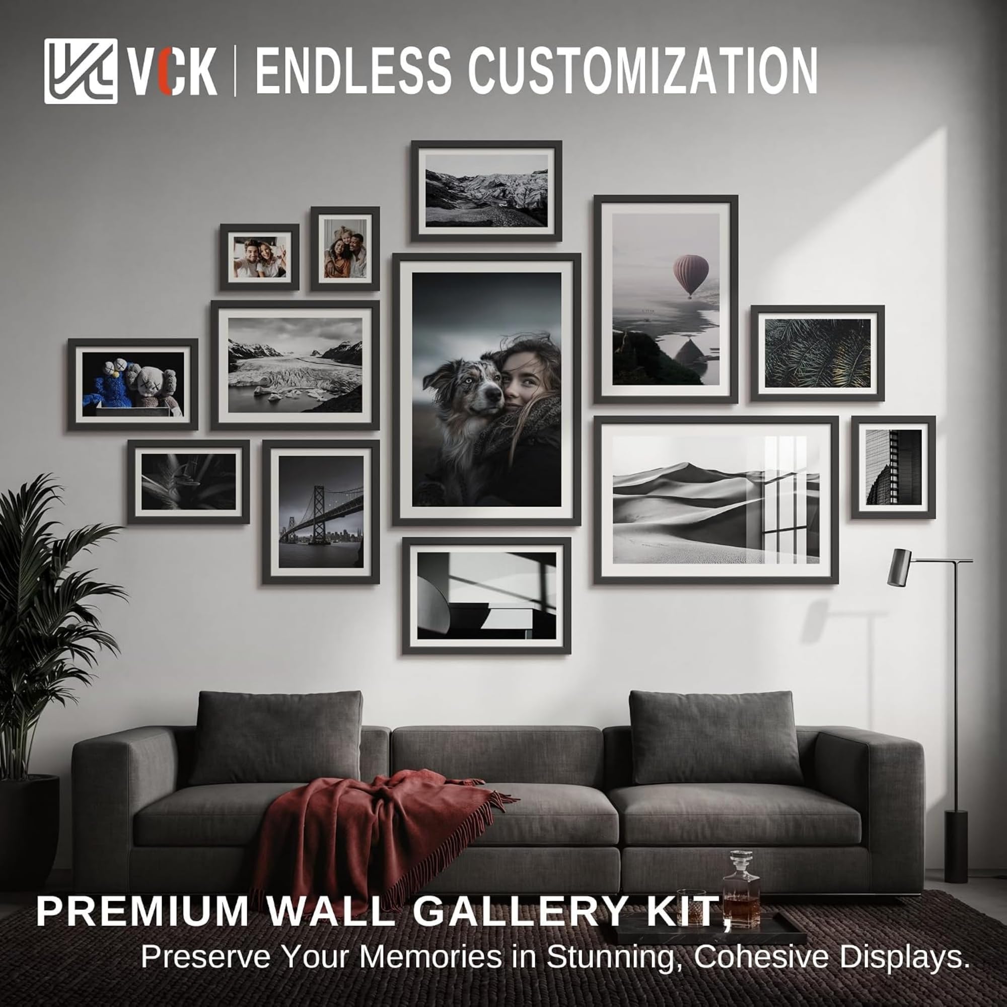 VCK frame beside ruler showing true 18x24 scale and size clarity benefit