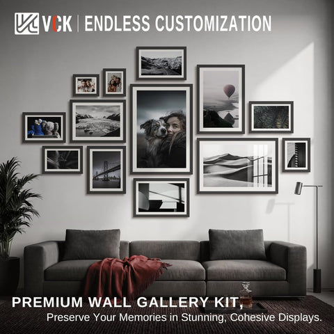 VCK frame beside ruler showing true 18x24 scale and size clarity benefit