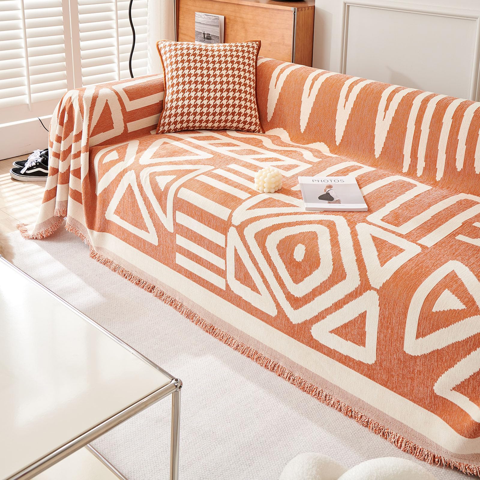 VClife folded slipcover after wash showing retained softness and colorfastness