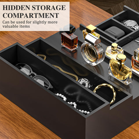 Vdamu hidden compartment open revealing concealed valuables for extra security benefit