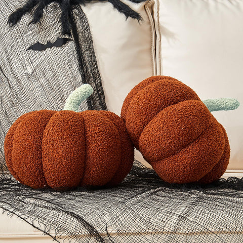 Vdoioe front view of pumpkin pillows showing cozy fall decor benefit