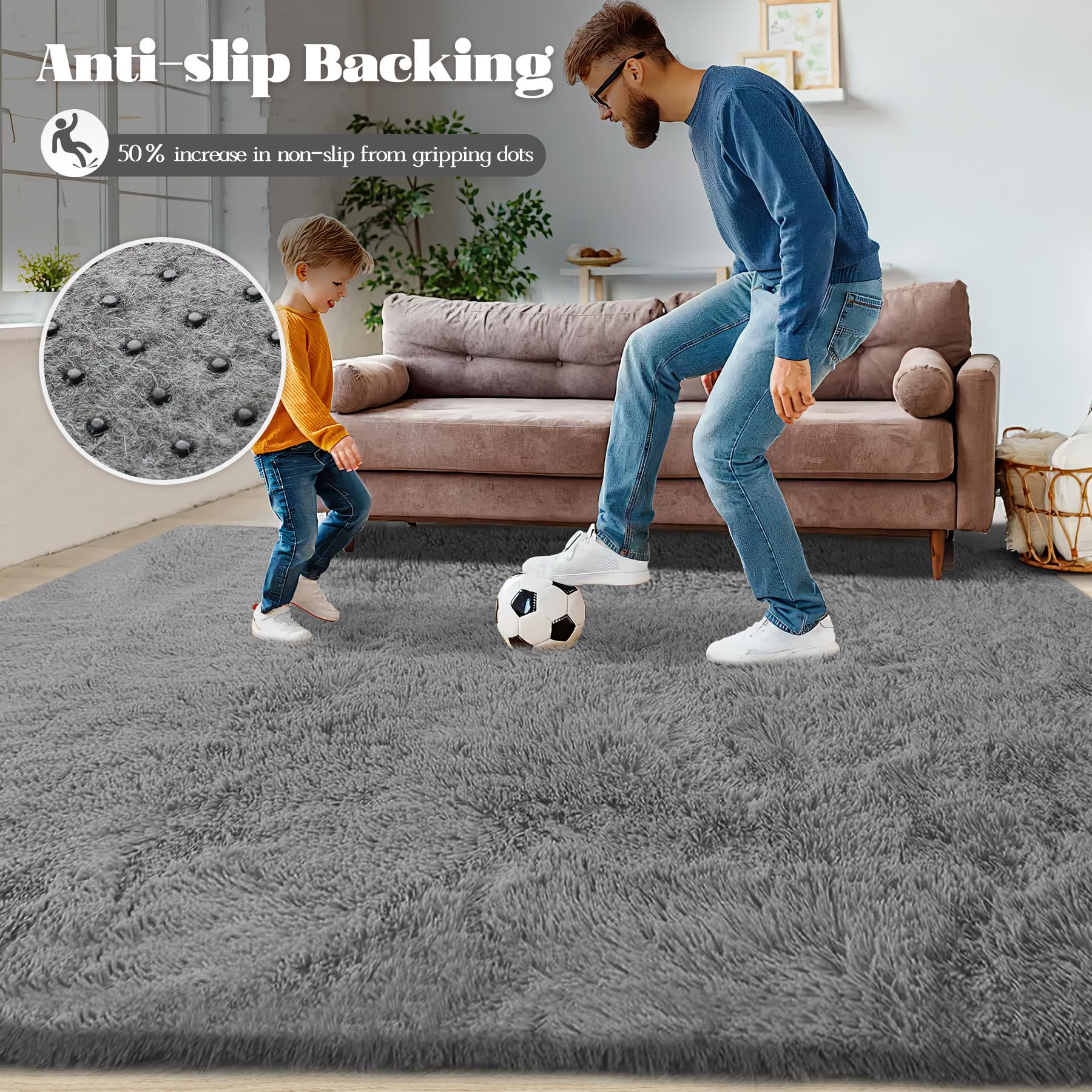 VECARF children playing on rug showing durability and family-friendly comfort