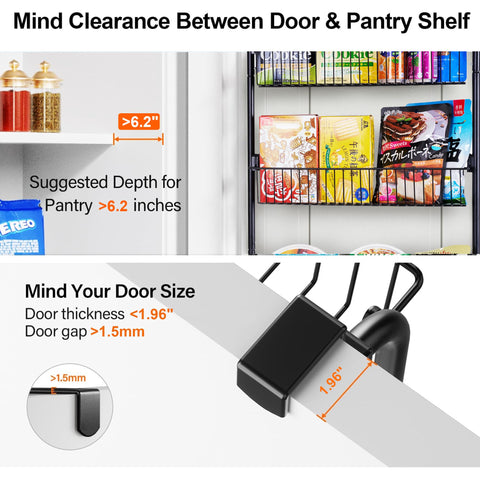 VECELO installed on a kitchen door showing easy behind-door organization