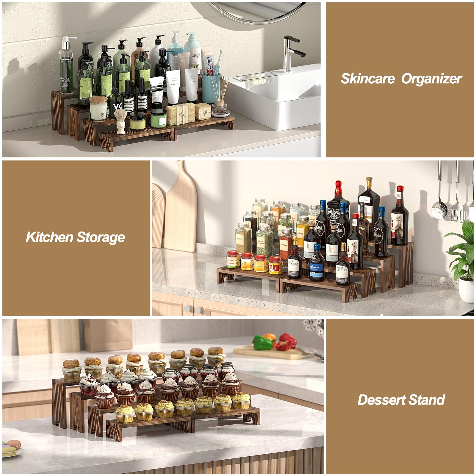 Vecxoty risers packed flat emphasizing compact transport and vendor convenience