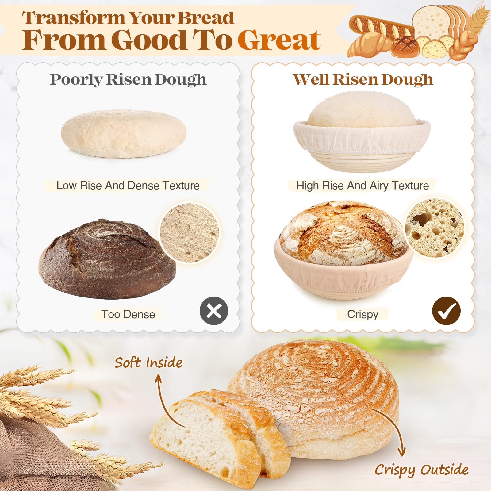 VEDALIO breathable bread storage bags protecting crust while preserving freshness
