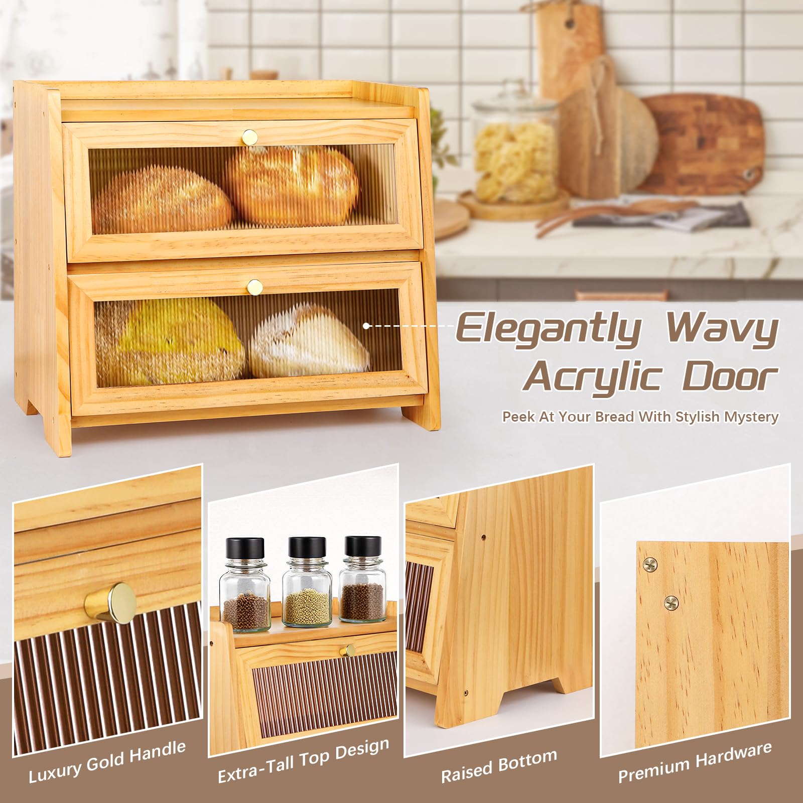 VEDALIO bamboo grain close-up highlighting durable, food-safe material