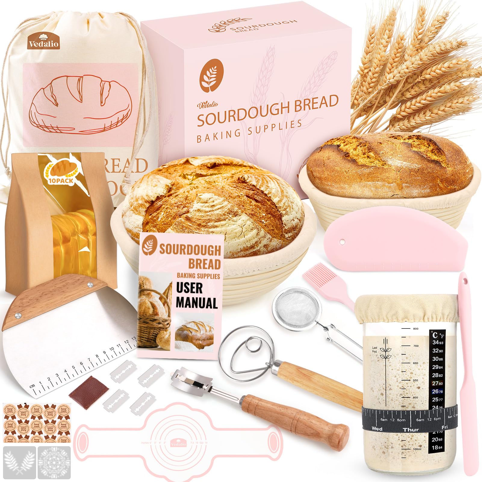 VEDALIO soft-pink kit packaging ready to gift and store tools