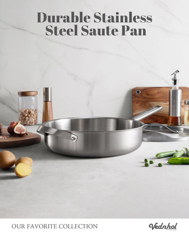 VEDNHOL lifestyle shot of set on stove showing everyday cooking convenience