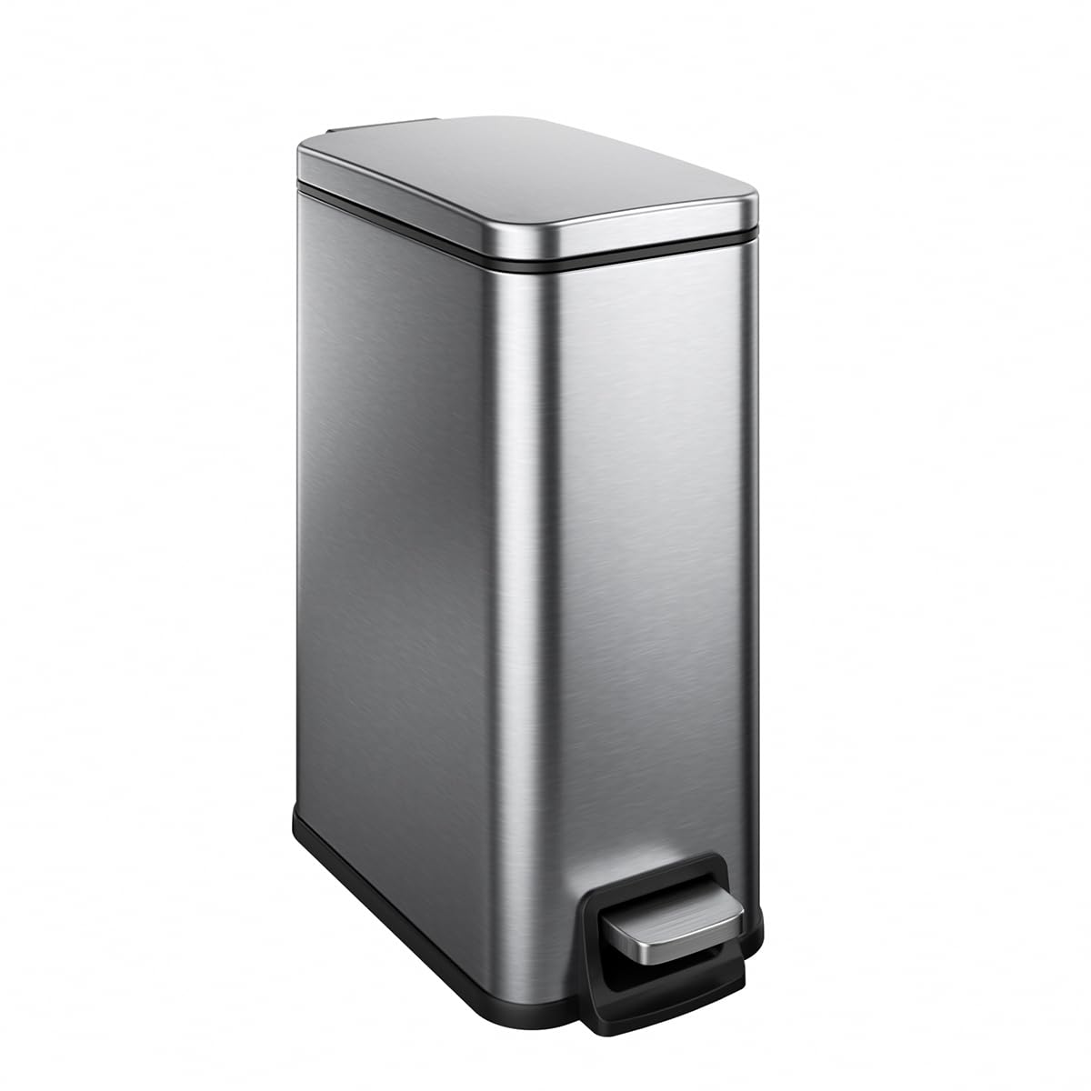 Veelesa front view showing slim stainless steel can and tidy silhouette