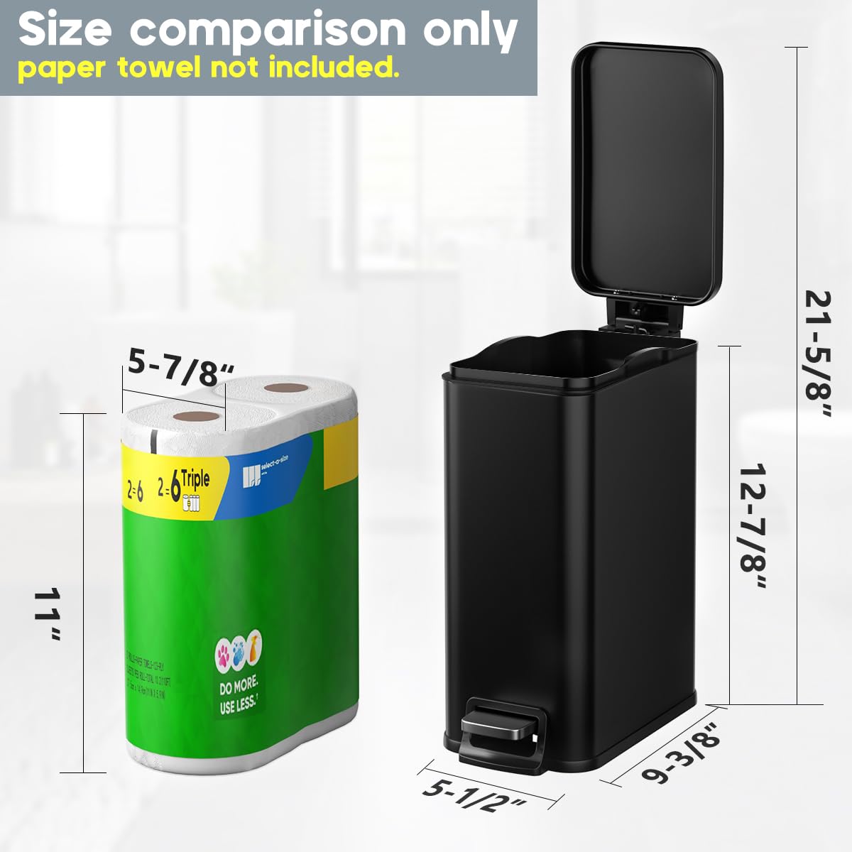 Veelesa removable inner bucket detail for easy emptying and cleaning