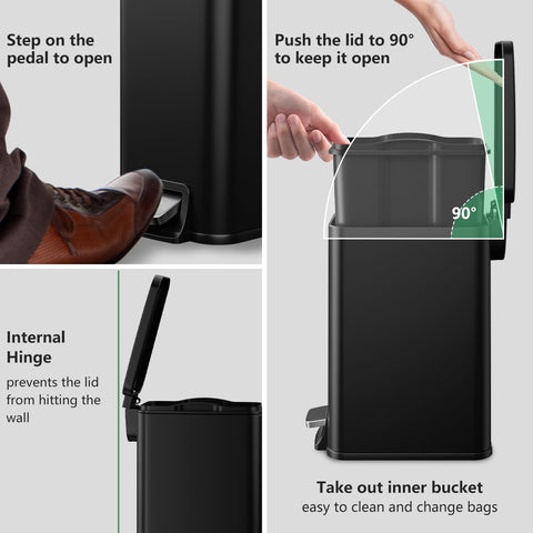 Veelesa step pedal and base detail demonstrating sturdy hands-free use
