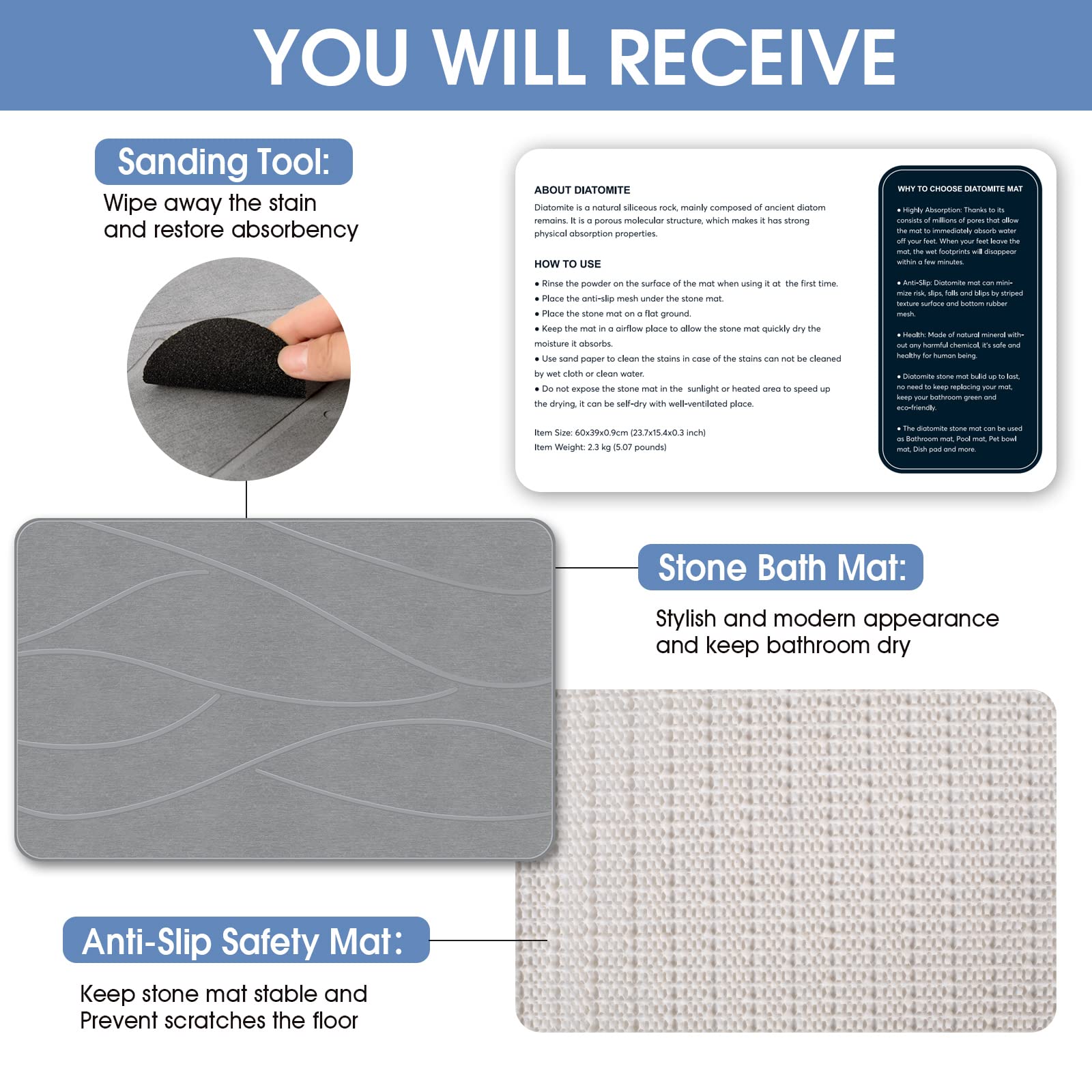 VEELOIM sanded surface close-up illustrating easy restoration and renewed absorbency