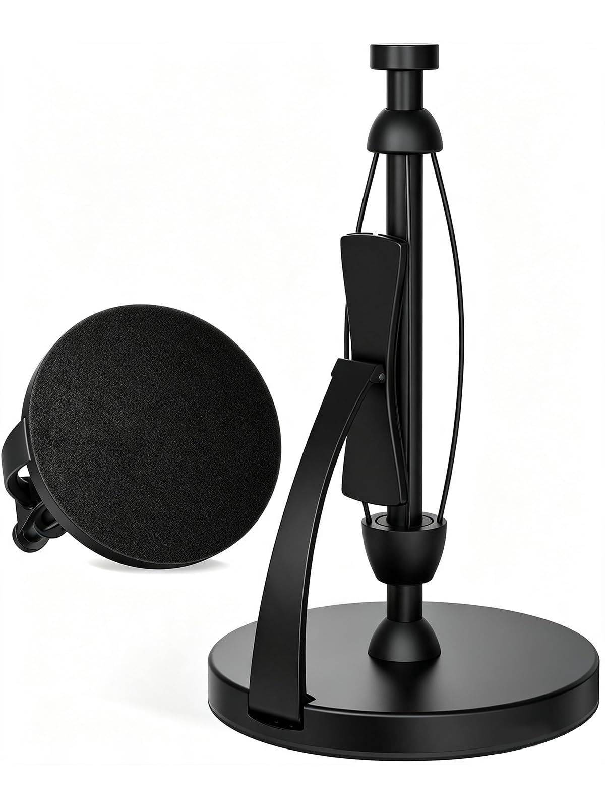 VEHHE front view of paper towel holder showing sleek design and stability