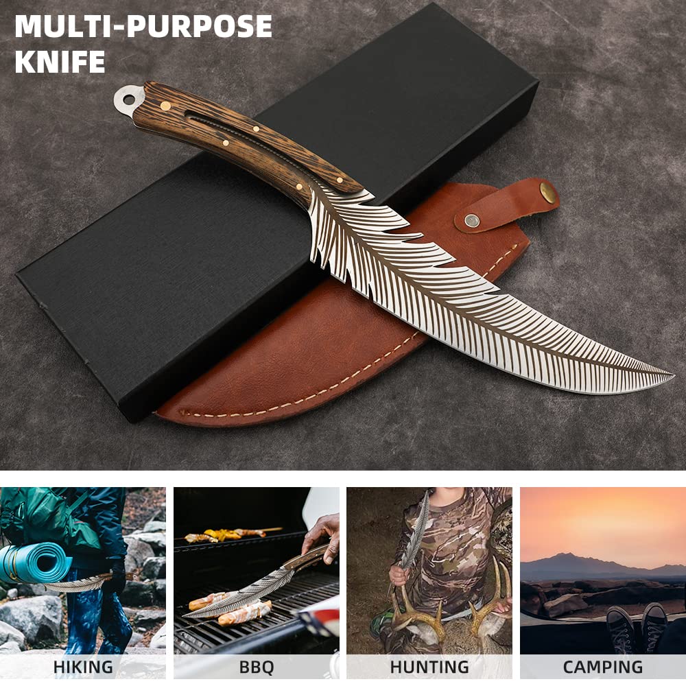 Veisky knife next to ruler to show length and scale for purchasing confidence