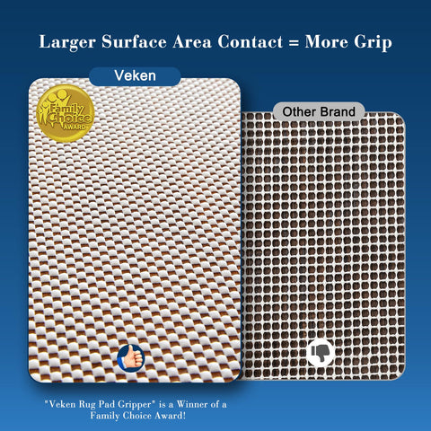 Veken close-up of solid square grip pattern offering traction