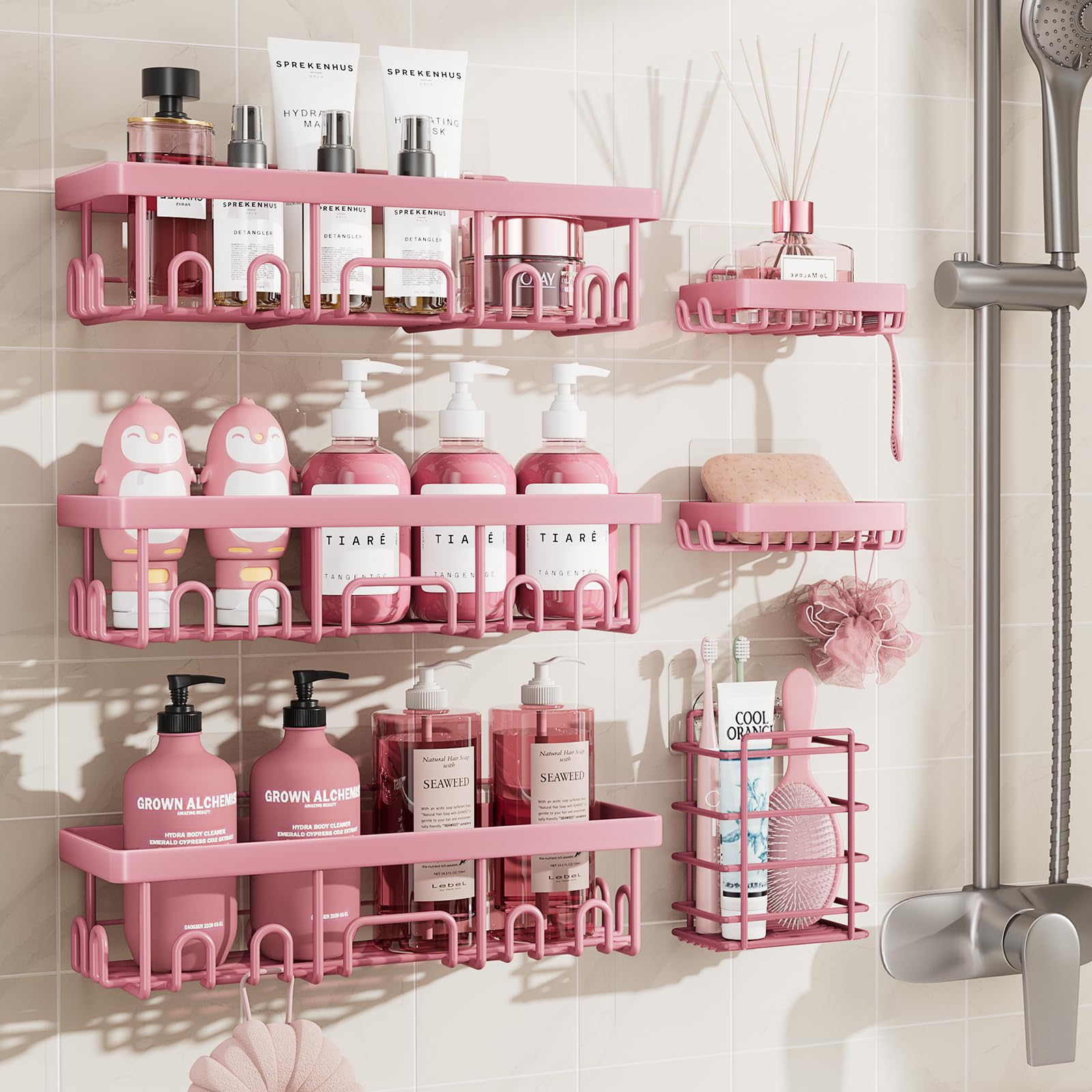 Veken front packaging showing the six-piece pink set and quick benefits