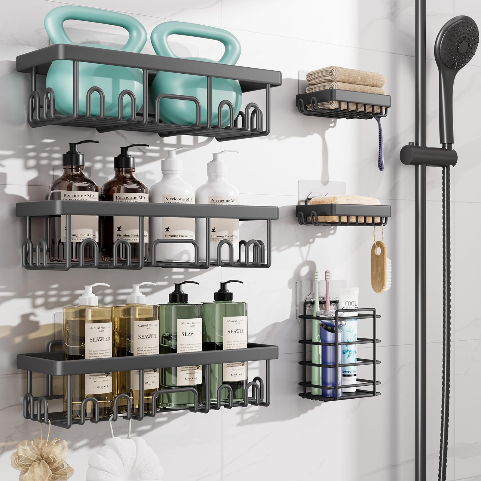 Veken front packaging showing full 6-piece caddy set and benefits