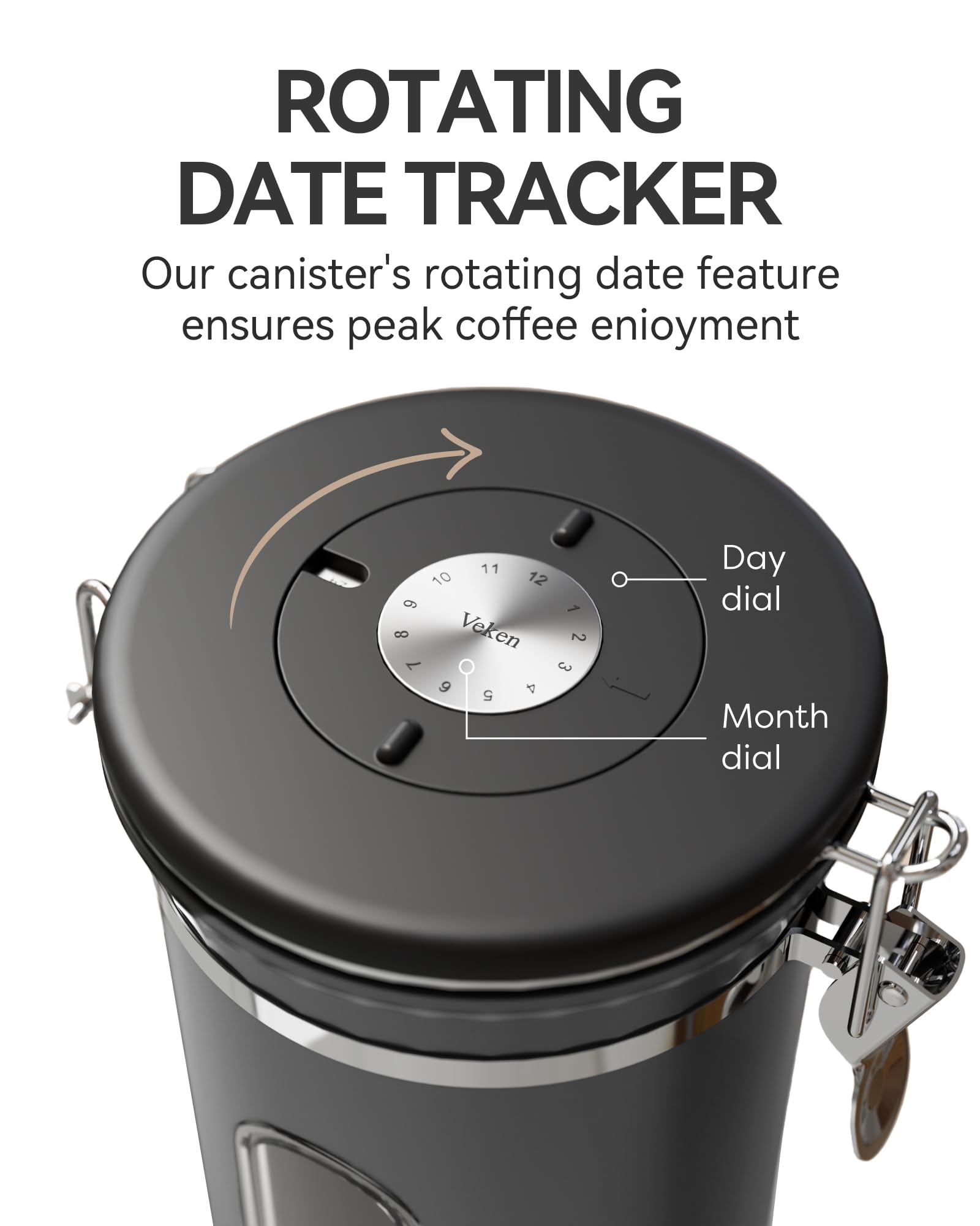 Veken internal scale line for precise coffee portions