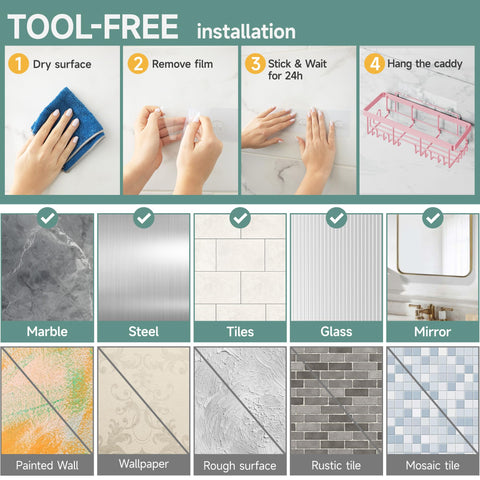 Veken lifestyle bathroom setting showing organized shower and visual appeal