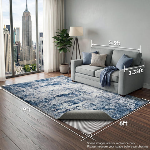 Veken rug pad in living room scene adding stability and comfort