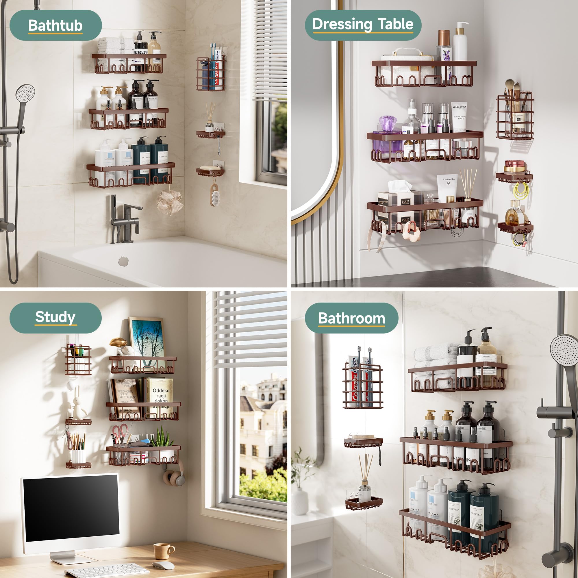 Veken used in kitchen holding sponges and bottles showing multiroom versatility benefit