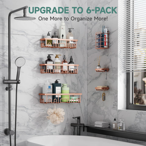 Veken mounted in rose gold bathroom demonstrating neat, stylish storage