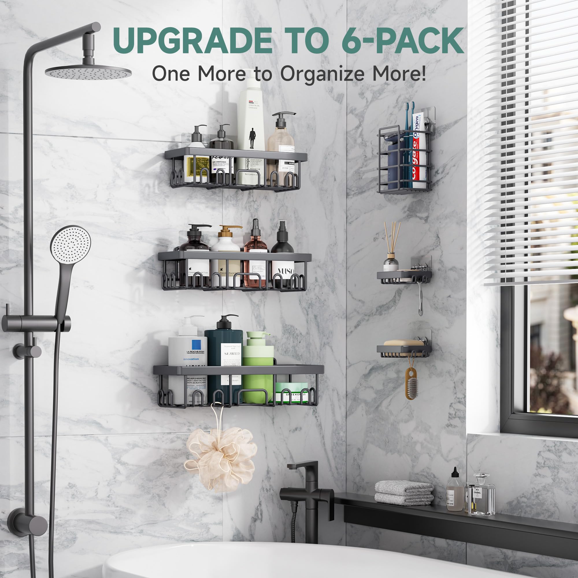 Veken size comparison showing large, medium, and small shelf capacities