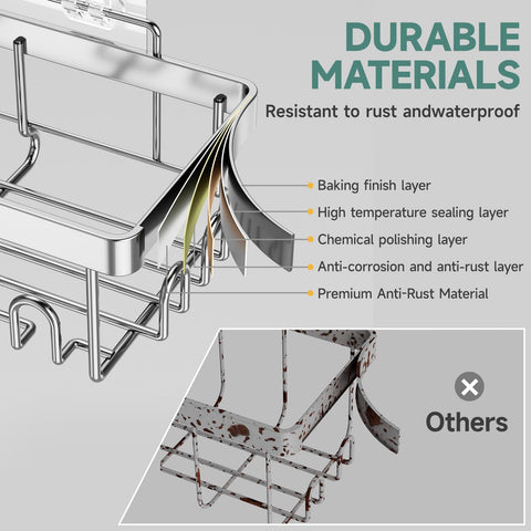 Veken small shelf holding razor and accessories for convenient reach