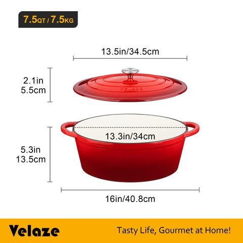 Velaze size comparison with common kitchen items showing 7.5 quart capacity clarity