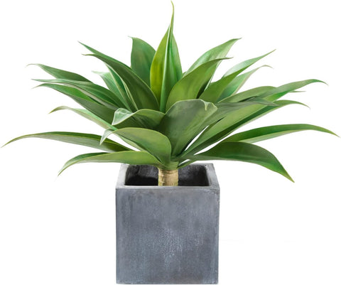 Velener front view of artificial agave showing full shape and bold impact