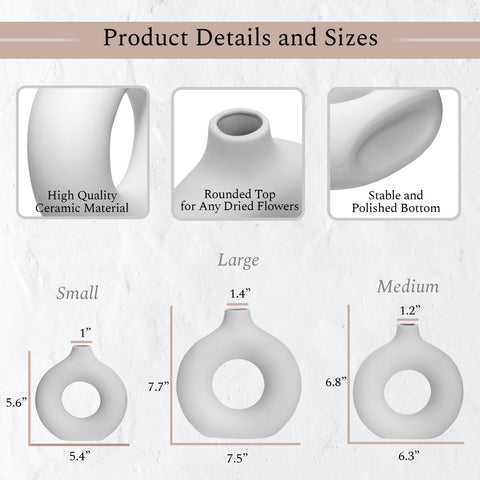 VELOVA ceramic vase closeup texture highlighting smooth matte finish benefit