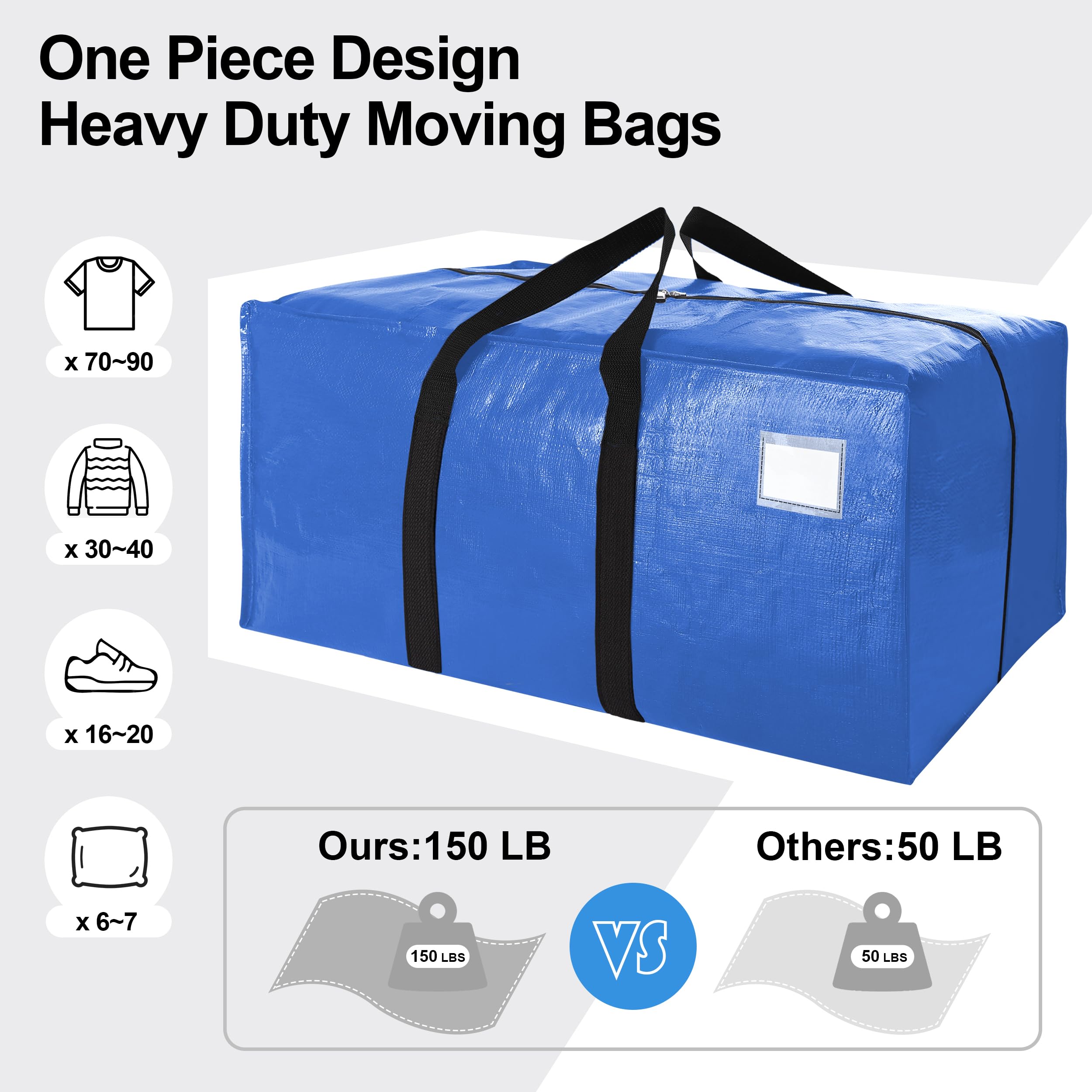 VELVETSURE bags folded flat on a shelf highlighting space-saving storage advantage