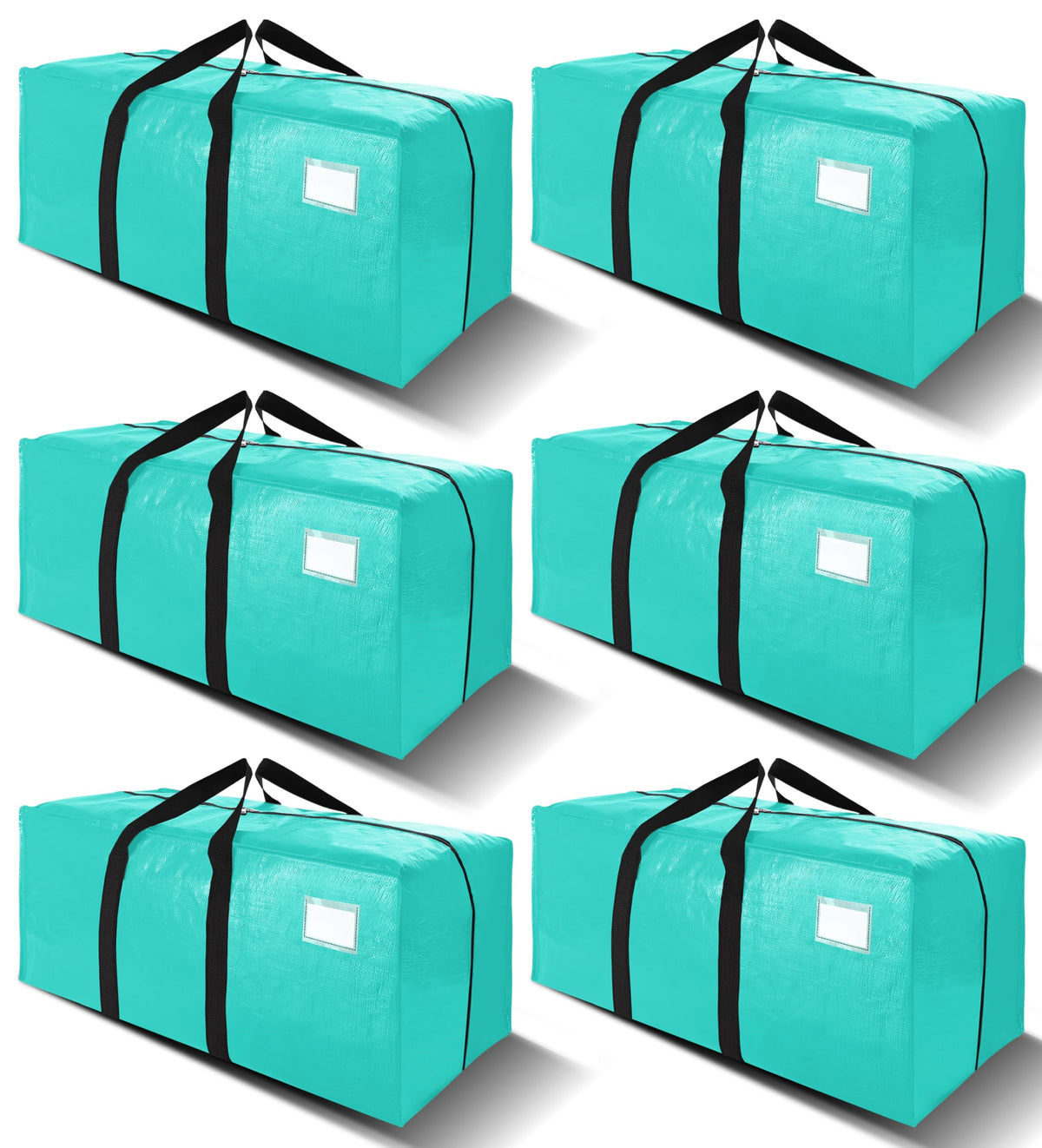 VELVETSURE front view aquamarine bag showing capacity and quick packing benefit