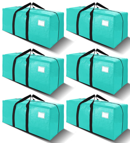 VELVETSURE front view aquamarine bag showing capacity and quick packing benefit