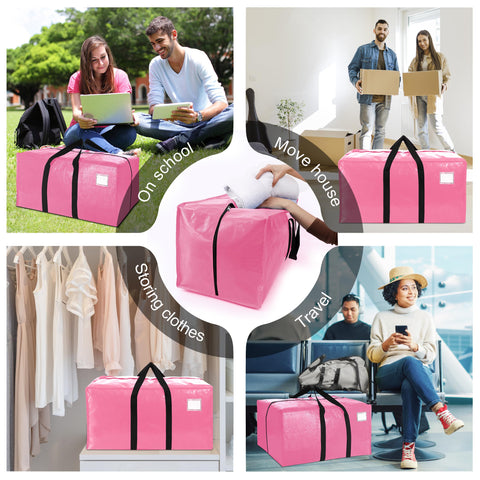 VELVETSURE bag beside a moving box for size and volume comparison