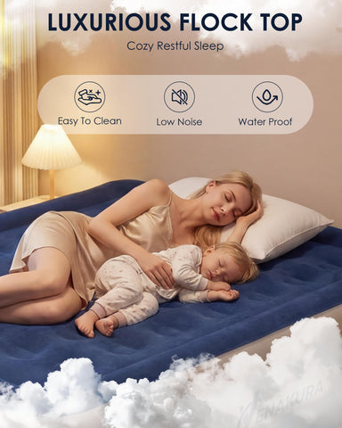 VENAKURAH flocked top detail highlighting soft quiet surface for better sleep