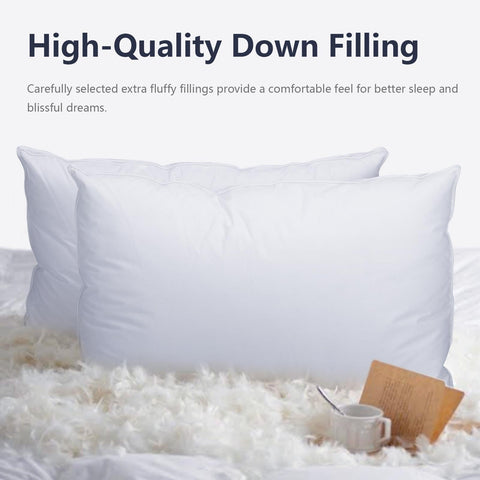 Vendare unpacked pillows fluffed to show loft and resilient support
