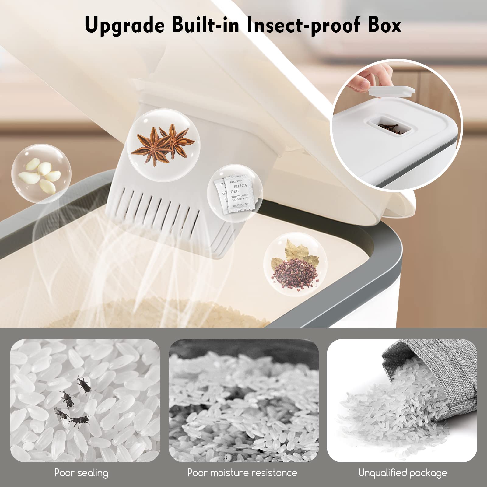 VenDotbi fresh-keeping box close-up protecting rice from moisture benefit