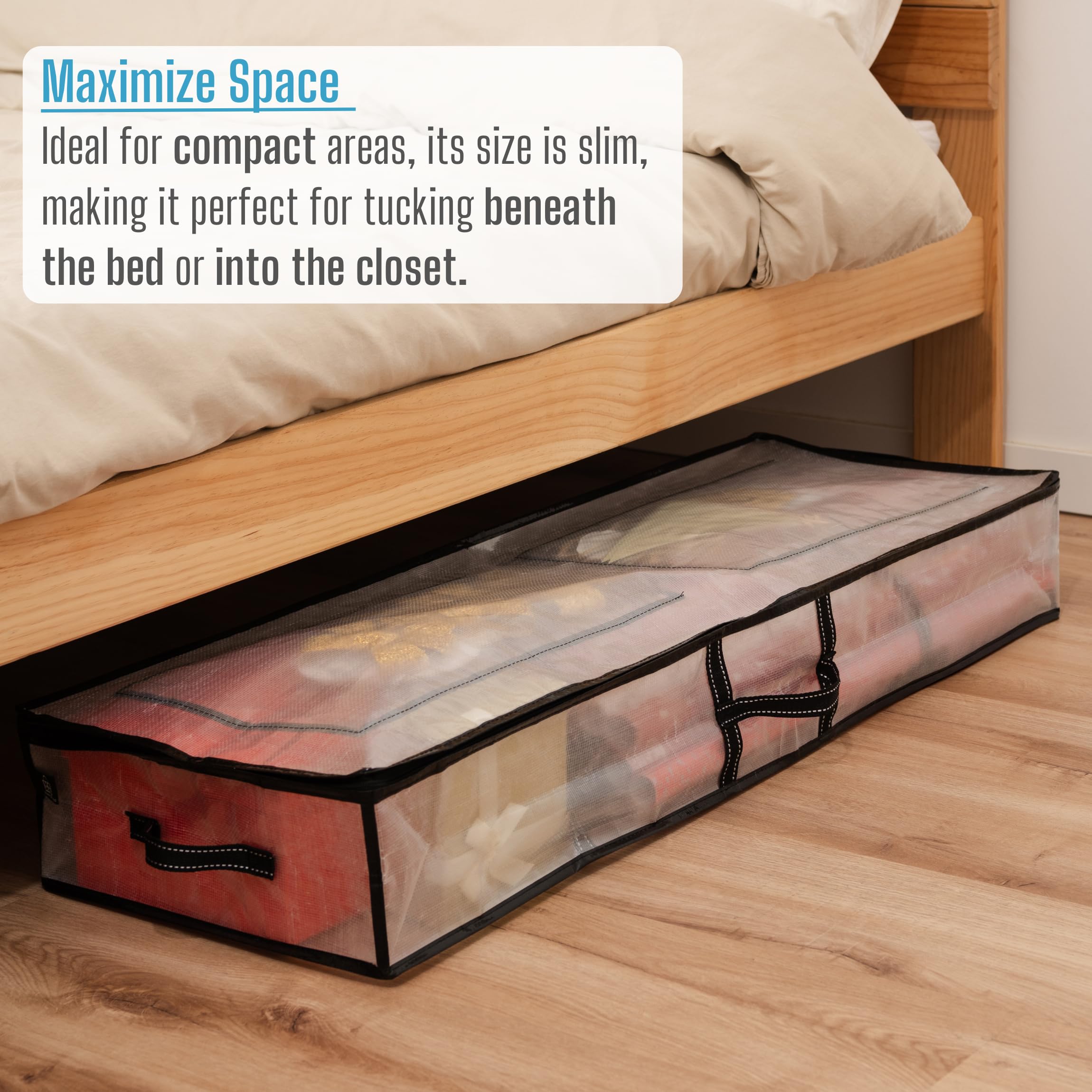VENO filled with 40-inch rolls and gift bags showing organized, wrinkle-free storage