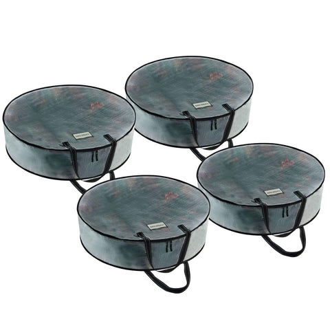 VENO clear wreath bags front view showing four-pack and protection