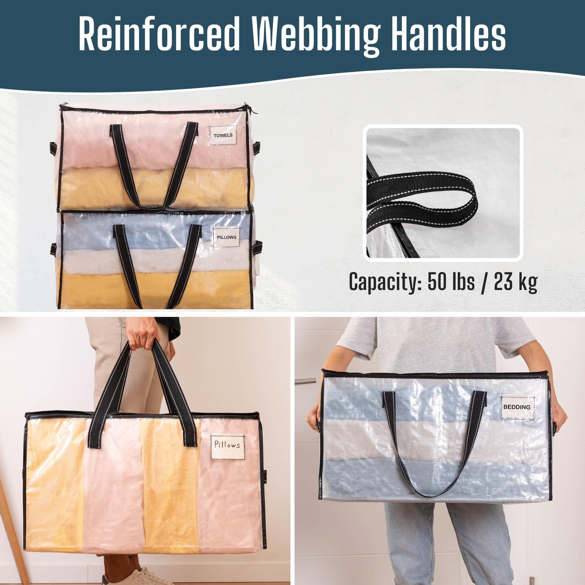 VENO label pocket and tag for quick identification and organized moving benefit