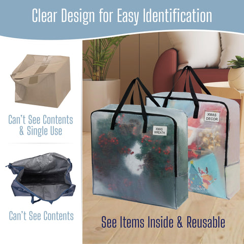 VENO bag with a 30-inch wreath inside protecting decorations