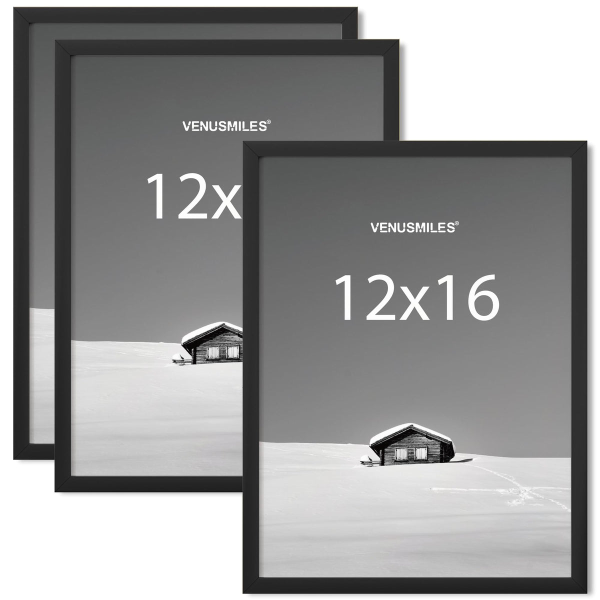 Venusmiles front view black frame showing sleek display and polished look
