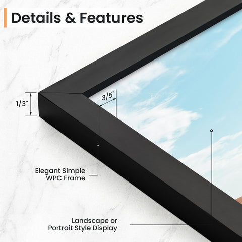 Venusmiles frame side profile showing moisture-proof back panel durability